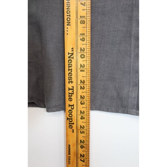 Cut Loose Womens Natural Hand Dyed  Button-Down 3/4 Sleeve Linen Shirt XL Office - Picture 10 of 10